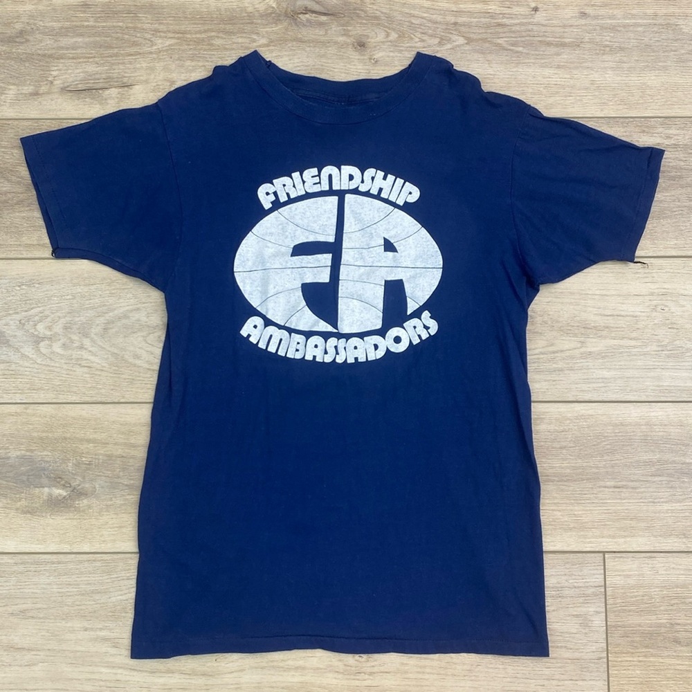 Vintage 80s Friendship Ambassador Tshirt Single Stitch Kitsch Hipster
